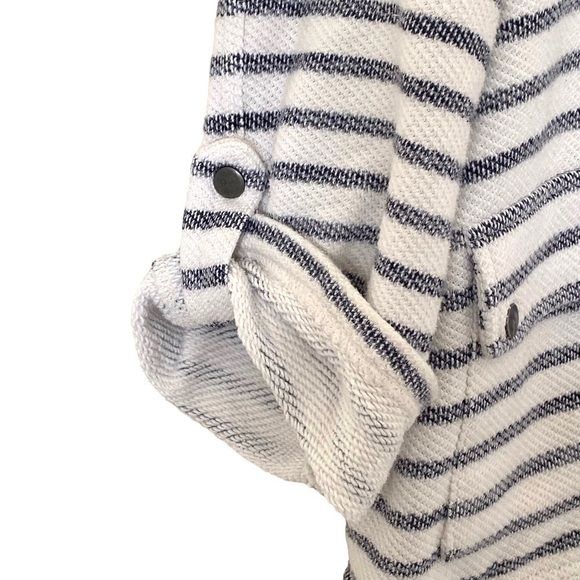 Anthropologie Dolan Left Coast Nautical Stripe Snap Button Knit Jacket, Size Med - Picture 15 of 15